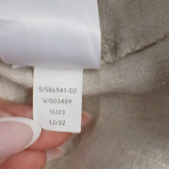 Athleta SZ 12 Voyager Linen Pant Color: Undyed - Picture 6 of 6